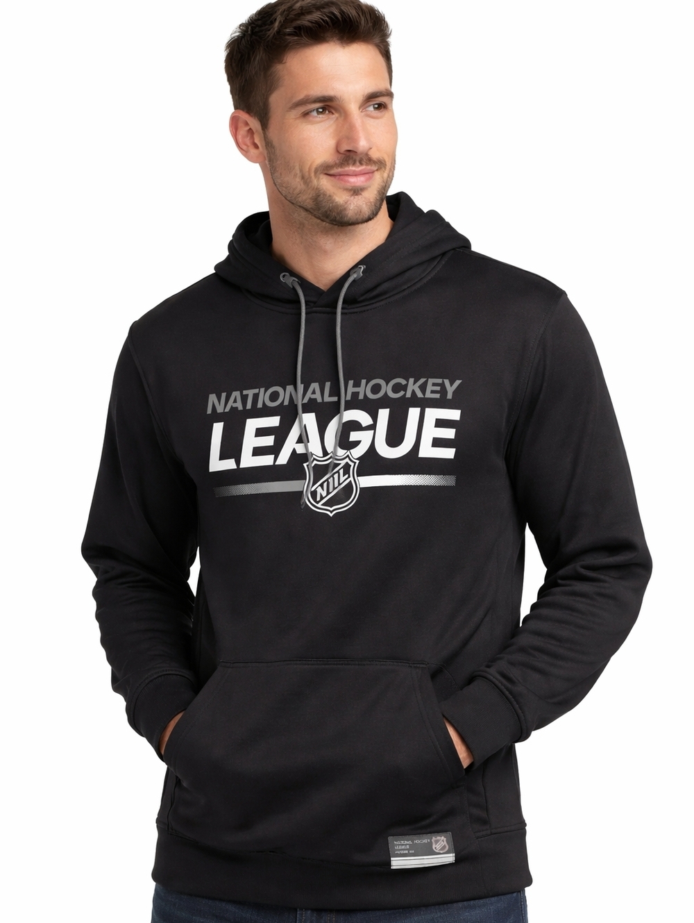 NHL Men's Black Hoodie National Hockey League Pullover Athleisure Size Medium